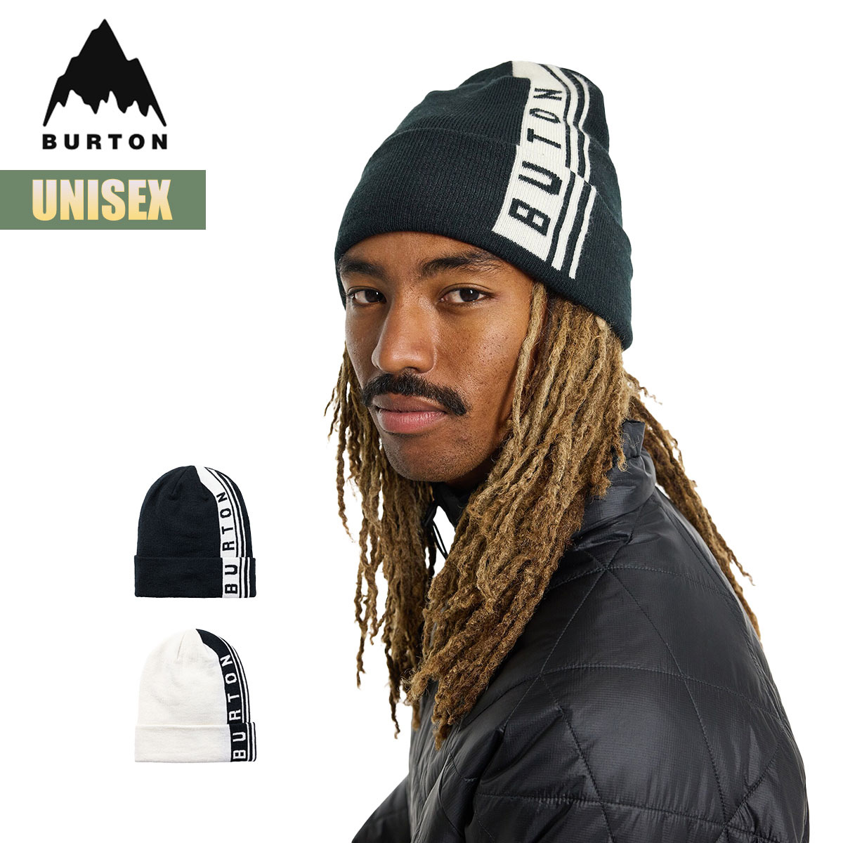 AK457 BURTON LOGO BEANIE ブラック ニットキャップ BURTON ニット帽 ニットキャップ リサイクル Trope ビーニー
