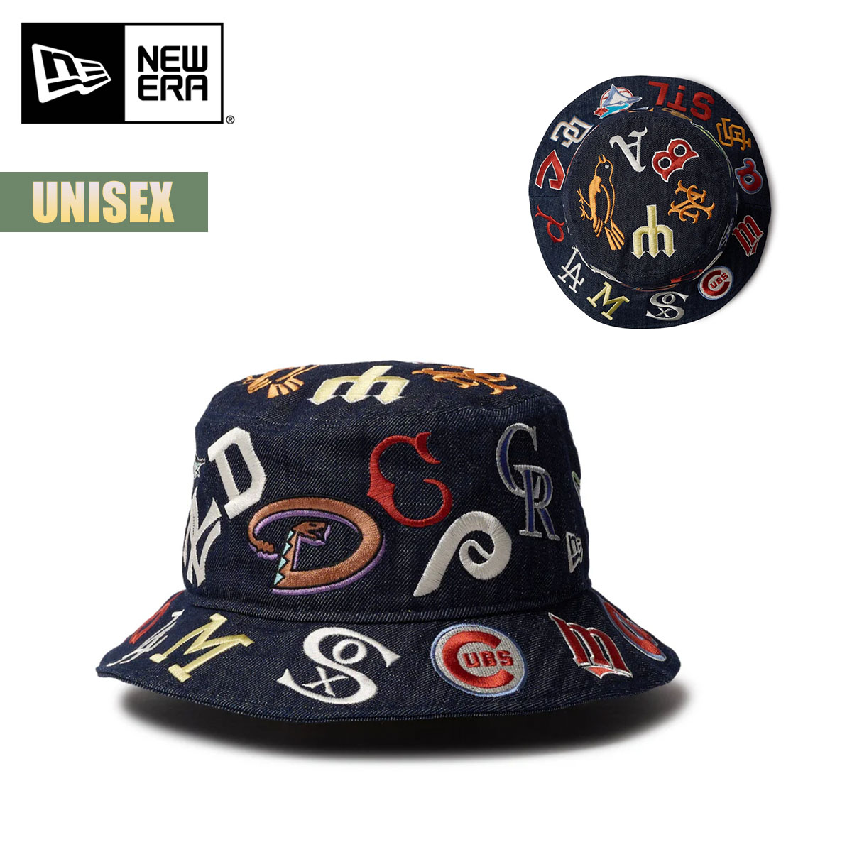 MLB全チームロゴ刺繍　キャップ 楽天市場】【最大52倍｜8/5限定】特典付き｜ニューエラ バケット