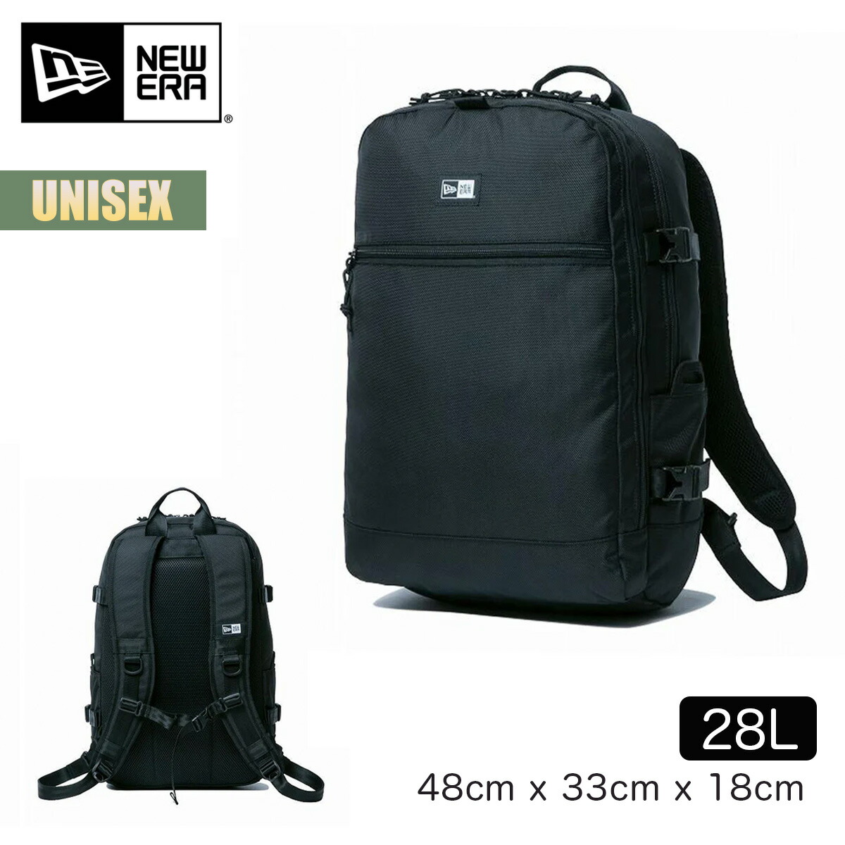 【お買い出しマラソンP10倍】ニュー内鰓 背嚢 かっこ良い容器に並べる 28L 黒いこと NEW ERA Smart Pack 28リッター 御徒面子容器に並べる 通い 通学 アウトドア マイコン納める 黒 デイパック 分かりやすい ワンポイント 無地 心地好い 14521308 定番 置き目品 バックパック・リュック-バッグ・小物・ブランド雑貨-男女兼用バッグ