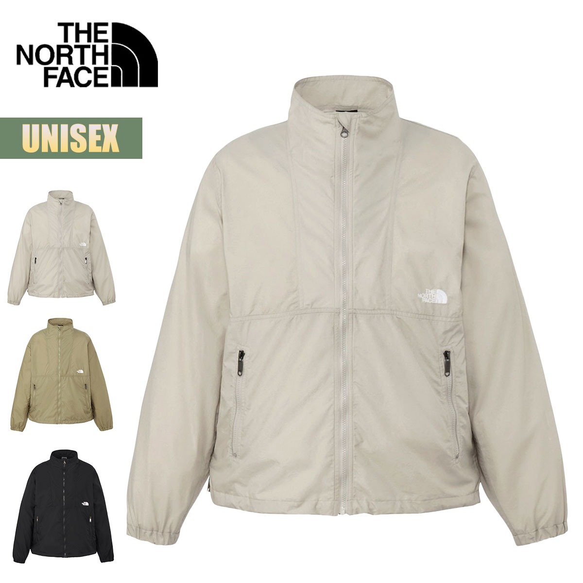 北の方人間の顔 上衣 ユニ一発やる パウダーコンパクト上衣 THE NORTH FACE Compact Blouson アウター 撥水 軽さ 納める パッカブル パウダーコンパクト 心地よい アウトドア 黒いこと 象牙色 ベージュ NP22631 2026 SS 春夏 置き目品