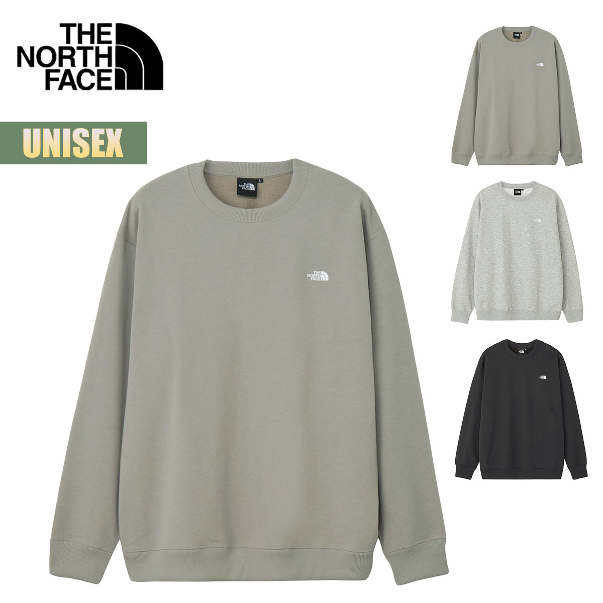 【6/4～6/11 P10倍】北の方人間の顔 調教師 ユニ一発やる THE NORTH FACE スモールロゴヘザースウェットクルー Small Logo Heather Sweat Crew 労働者の一団のど首 刺しゅう ロゴタイプ 分かりやすい 定番 新色 黒いこと 薄墨色 NT62532 2026 SS 春夏 定め事品
