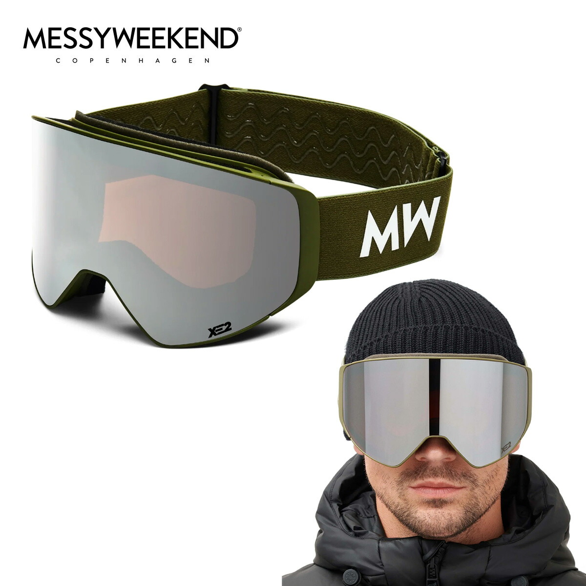 楽天市場】【スーパーSALE P10倍】メシーウィークエンド スノーゴーグル CLEAR XE2 Asian Fit Army Green  Mirrored MESSY WEEKEND アジアンフィット メッシーウィークエンド 交換レンズ イエロー 平面レンズ マグネット式 スノーボード  スキー ユニセックス 2024-2025 ...