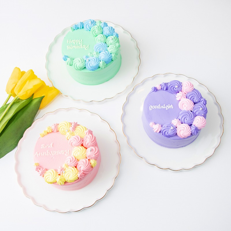 2色オーダー お好きなメッセージ フラワームーン バースデーケーキ 5号 3 5名様向け 誕生日ケーキ センイルケーキ かわいい おしゃれ お祝い 記念日 インスタ映え ケーキ スイーツ ホールケーキ おもしろ ケーキ サプライズ ケーキ ギフト プレゼント 贈り物