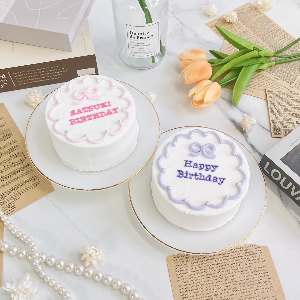 《選べる9色&お好きなメッセージ》ラウンドフリルセンイルケーキ 6号（18cm）5～8名様向け 誕生日ケーキ センイルケーキ フリル リボン おしゃれ お祝い 記念日 インスタ映え ケーキ スイーツ ホールケーキ ケーキ サプライズ ケーキ ギフト プレゼント 贈り物 6,143円