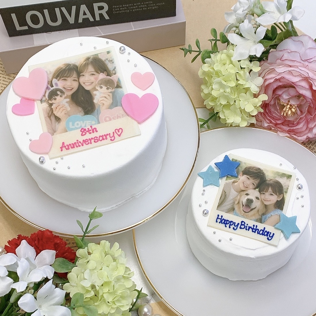 チェキ風センイルケーキ 3号（9cm）【 写真ケーキ センイルケーキ かわいい おしゃれ お祝い 記念日 インスタ映え ケーキ スイーツ プリントケーキ おもしろ ケーキ サプライズ ケーキ ギフト プレゼント 贈り物 】