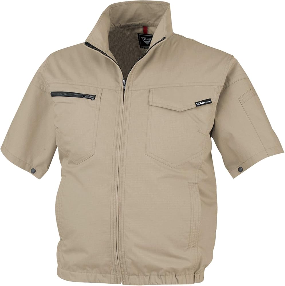 ＸＥＢＥＣ 　空調服制電半袖ブルゾンＸＥ９８０１３－８１－４Ｌ　キャメル XE98013-81-4L