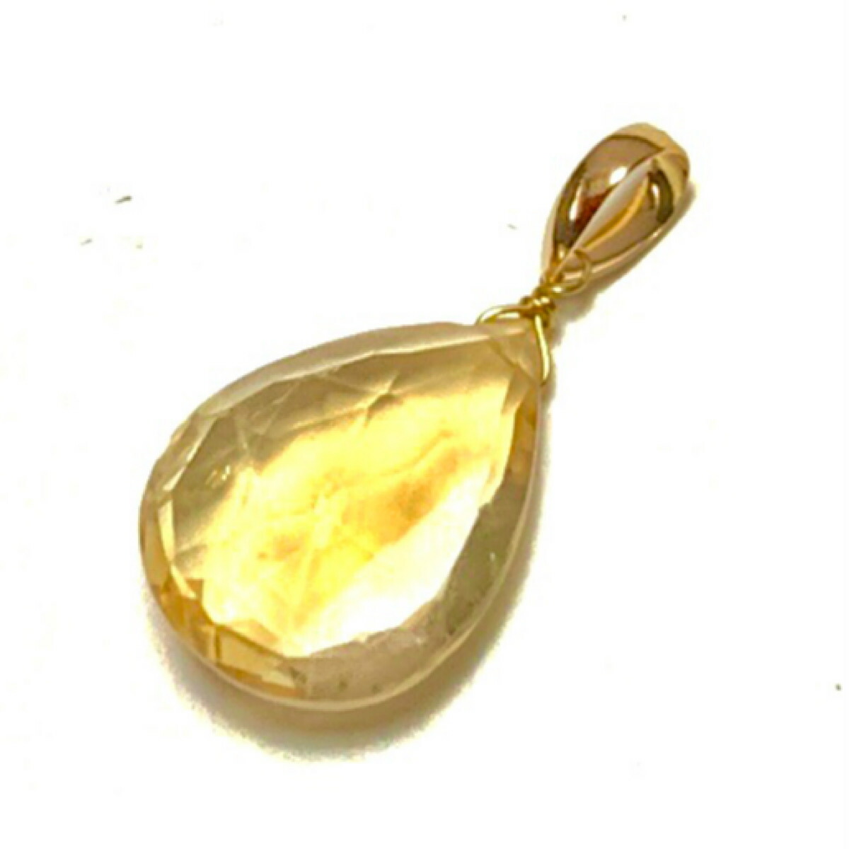 k18トパーズ（黄水晶）ペンダント