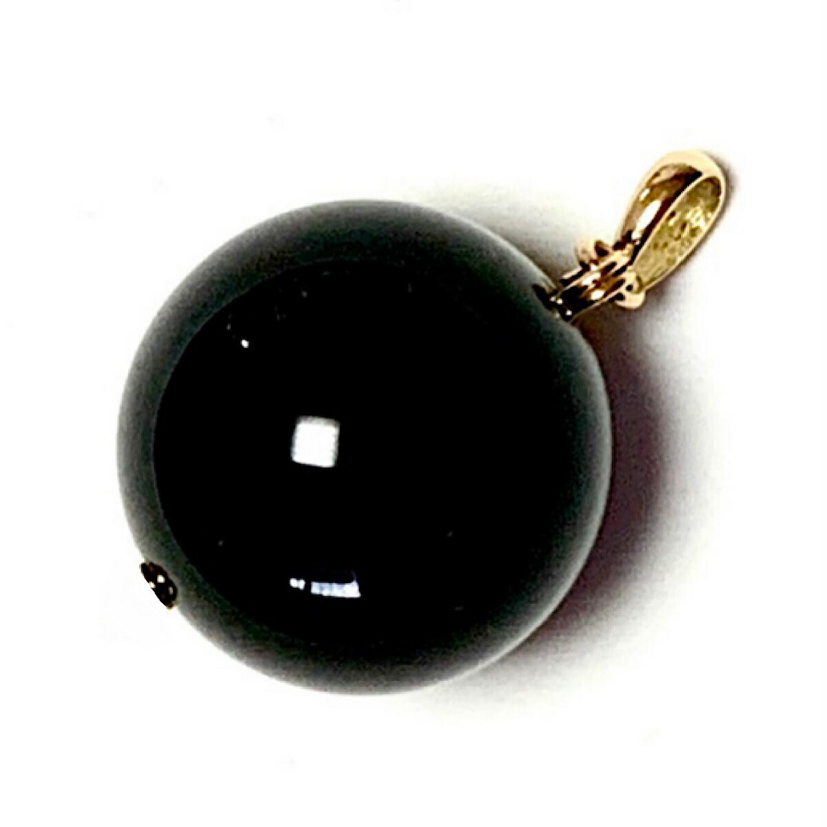 K18 オニキス ペンダント トップ ★ ブラックオニキス 16mm 特大 ネックレス チャーム K18YG 18金イエローゴールド チョーカー ヘッド 誕生石 天然石 18K 人気 ギフト 誕生日 バースデー プレゼント 結婚記念日 お祝い クリスマス ホワイトデー 母の日 彼女 贈り物