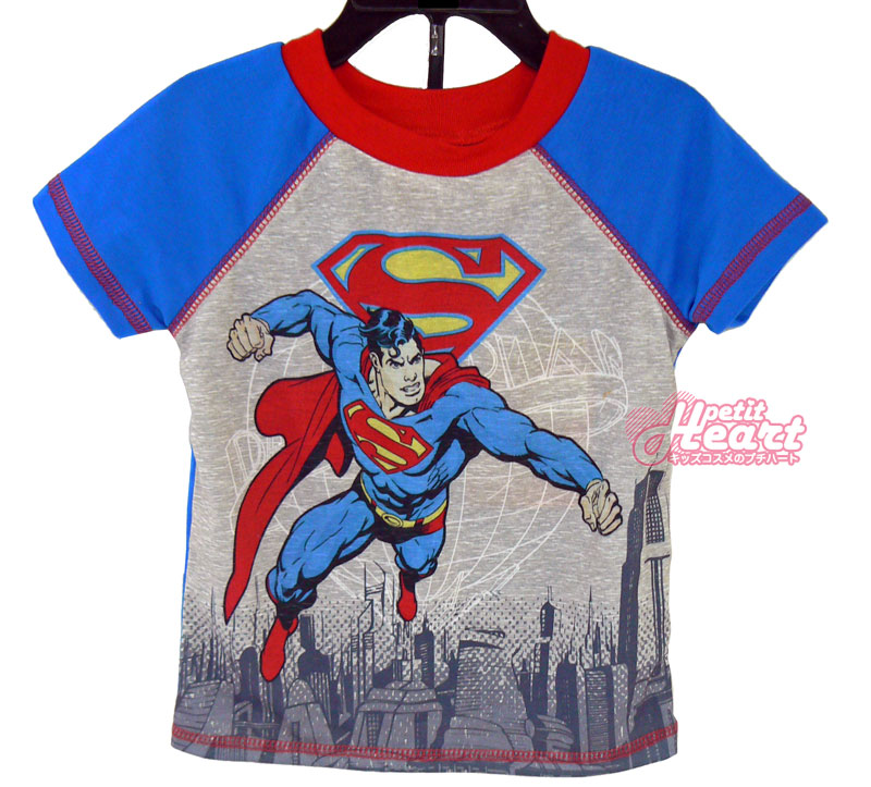 楽天市場 送料無料 Wb スーパーマン Superman 半袖パジャマ２ピースセット ディズニー マーベル キッズコスメのプチハート