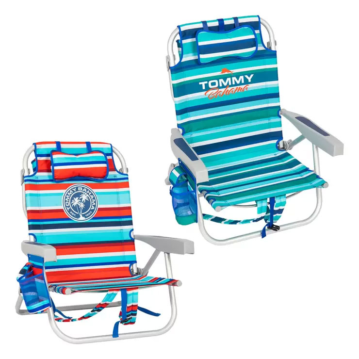 【送料無料】TOMMY BAHAMA　バックパックビーチチェア　屋外専用　折り畳みチェアー/ショルダーストラップ付き/耐荷重136kg/トミーバハマ/コストコ