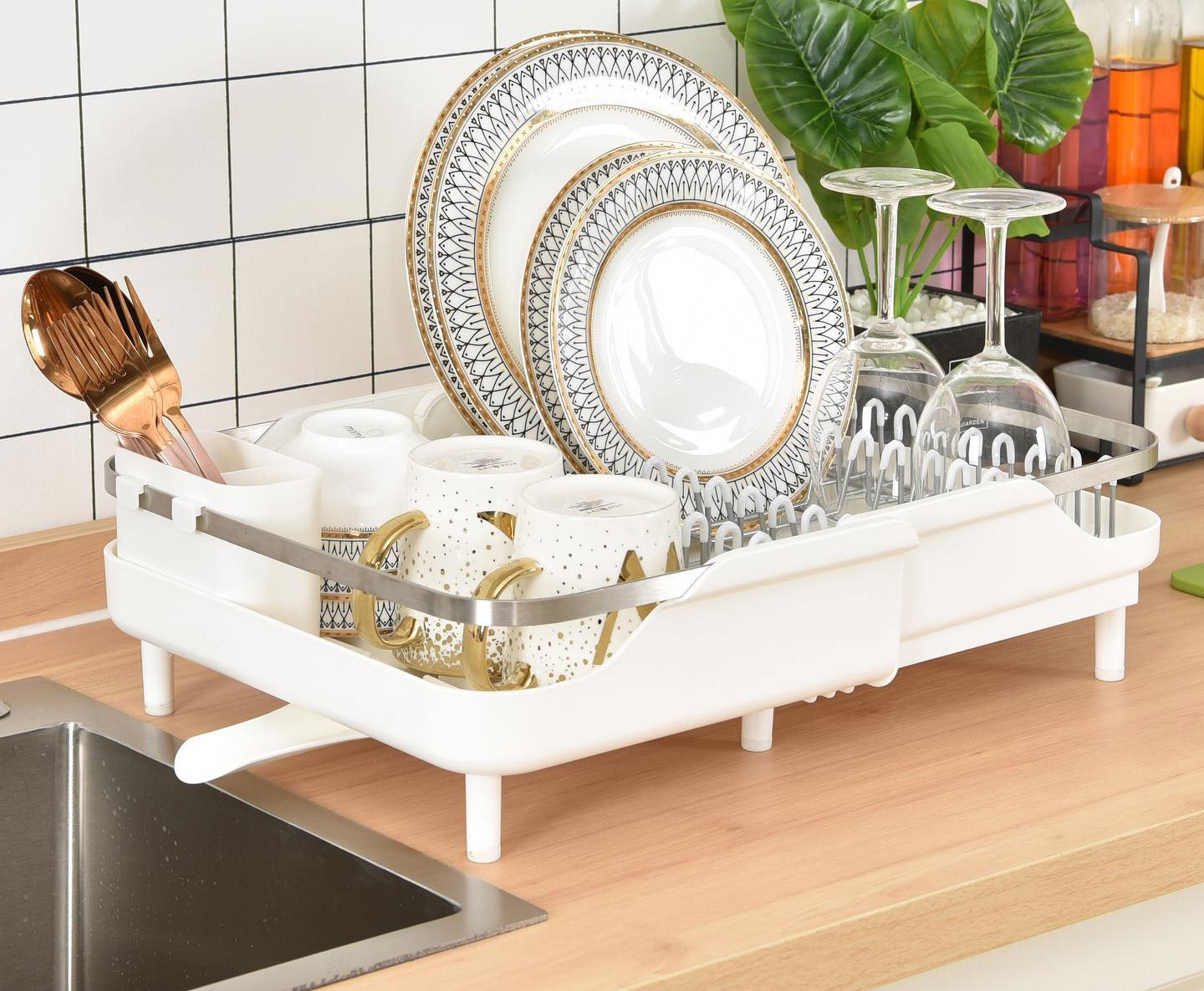 トラモンチーナTRAMONTINA ステンレススチール 食器ラック