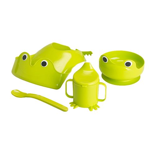 IKEA カエルのベビー用食器セット　グリーン出産祝いに最適！