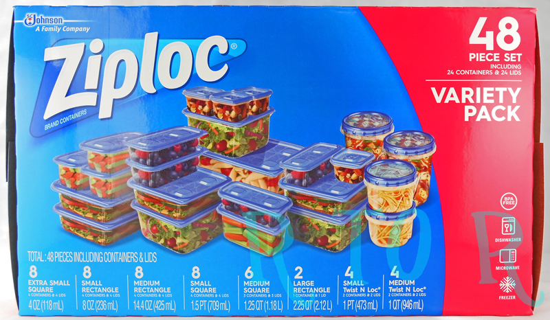 楽天市場 Ziploc ジップロック コンテナー 24個 8種類のサイズ セット マルチパックコンテナ お洗濯屋さん