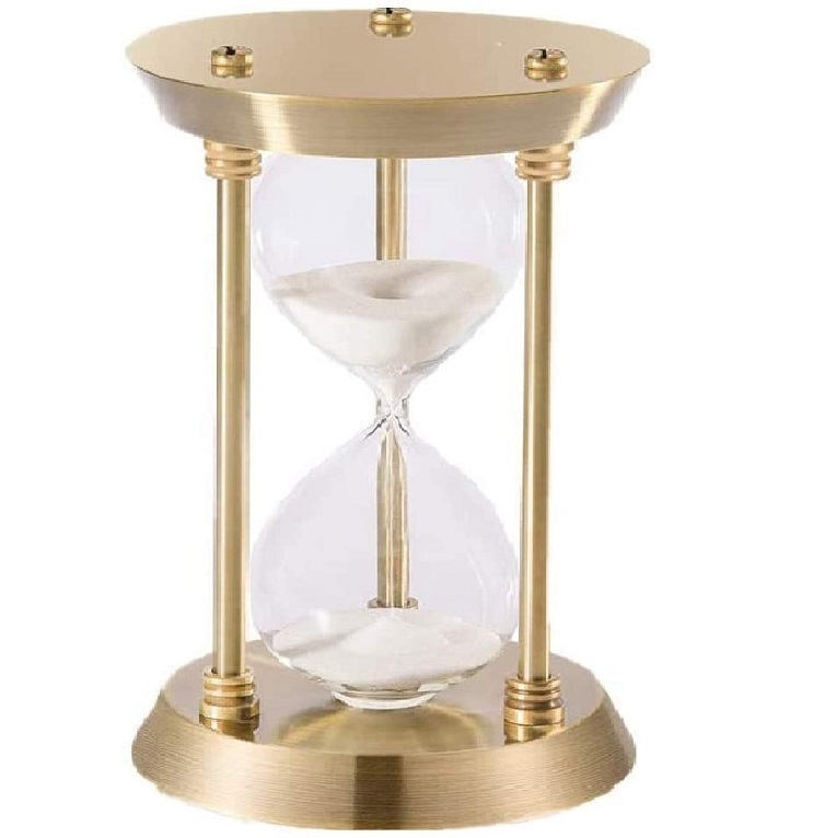 エレガントなデザイン　砂時計 アンティーク風　ブロンズ 楽天市場】砂時計 アンティーク風 15分計 メタル タイマー