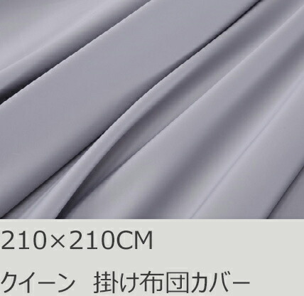 R.T. Home - 御膳上等エジプト・アラブ共和国超長綿(エジプト・アラブ共和国綿 綿100%)泊まり性質 生まれながら原料品 掛け布団取りまかなう 皇后陛下 210×210コマーシャル 500スレッドカウント 繻子織り 80番手糸 しろがね色 薄墨色 210*210コマーシャル