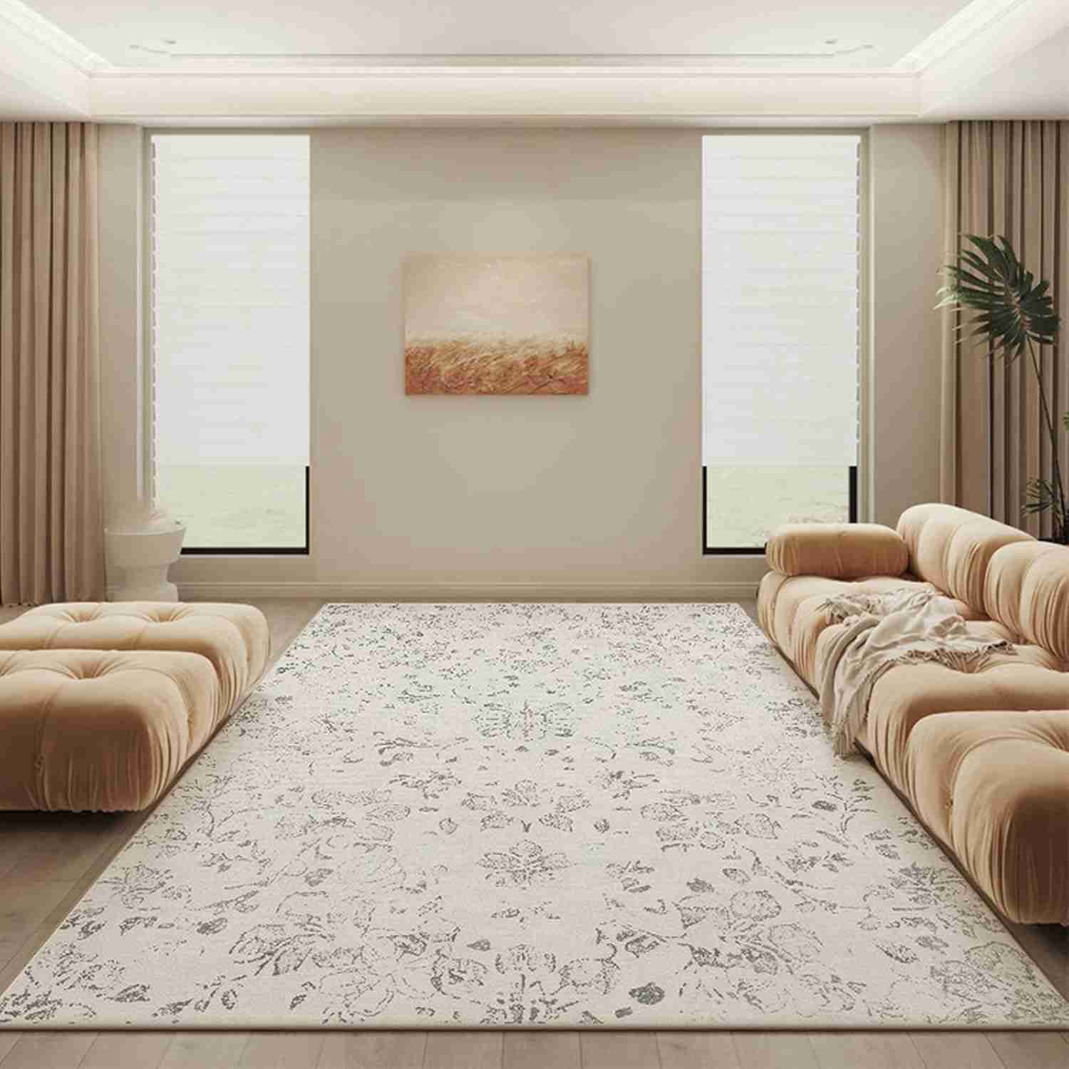 センターラグ カーペット 140x200cm インテリア 北欧風 ラグ リビングマット ふわっと手触り ナチュラル カラー3 ルームマット 軽量 デスクラグ 抗菌 滑り止め付き 室内用 防ダニ加工 引|デイリーパレット店