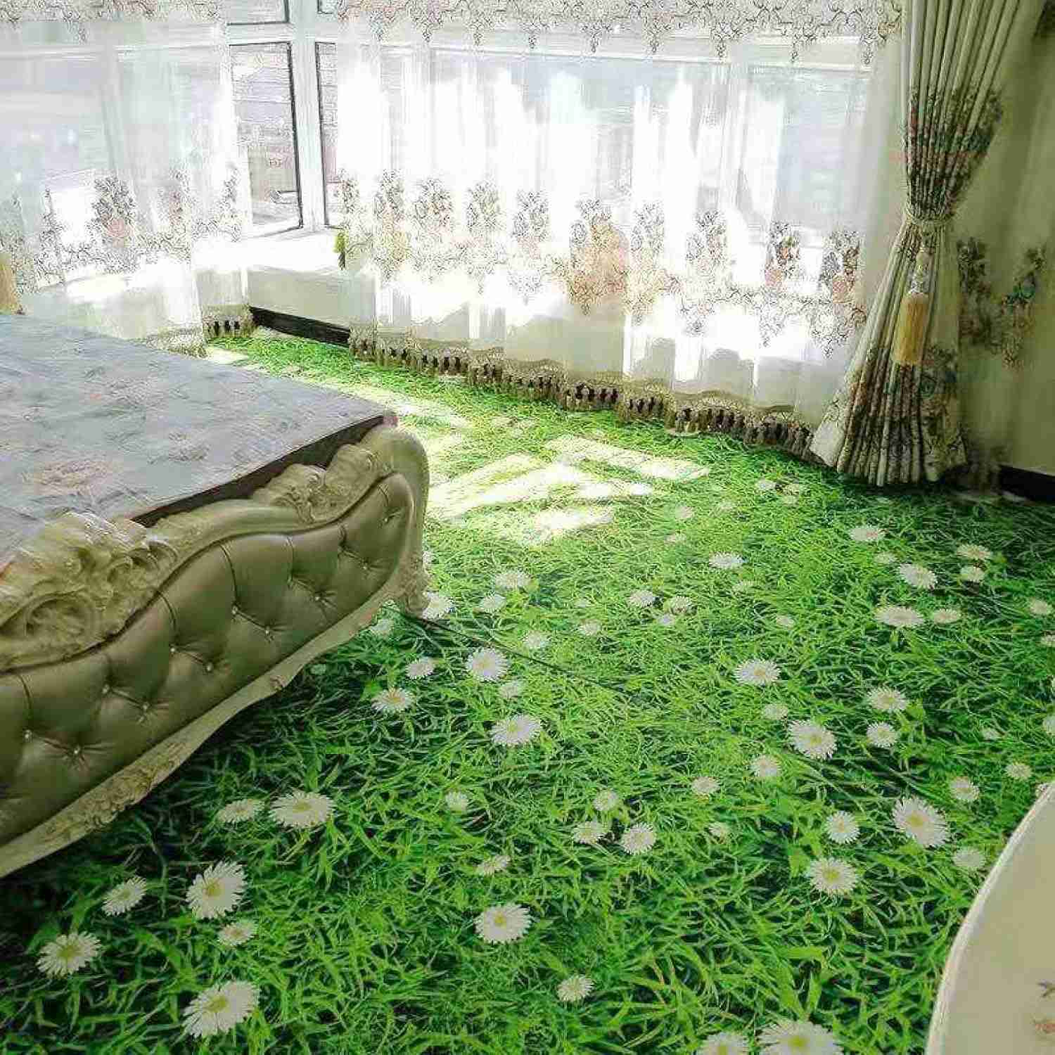 カーペット ラグマット 自然風景 リーフ柄 紅葉柄 秋 冬 北欧 オシャレ 寝室 子供部屋 書斎 ホテル 防ダニ 滑り止め 防音 装飾 風水 新生活 お元月 ギフト 2畳 3畳 120*120cm 4