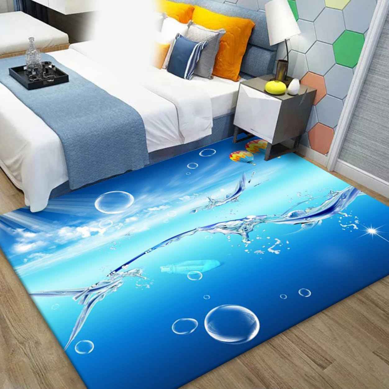 花柄 3D効果 カーペット 花模様 80*160cm ラグマット 長方形 折り畳み 柔らかい カラー20 洗えるラグ オールシーズン 子供部屋 北欧風 かわいい 防音マット 抗菌防臭 ベッドルーム リ