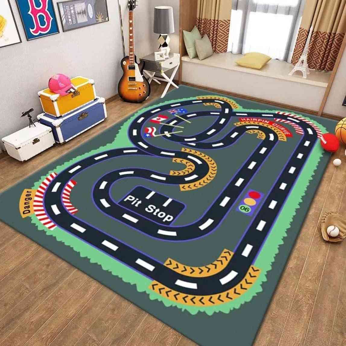 プレイマット 交通道路 子供 遊びマット ラグ キッズマット 子供部屋 キッズルーム 交通柄 120*160 子ども ベビー おしゃれ 薄手 滑り止め 軽量 冷房対策 キッズカーペット 数字柄 ゲーム