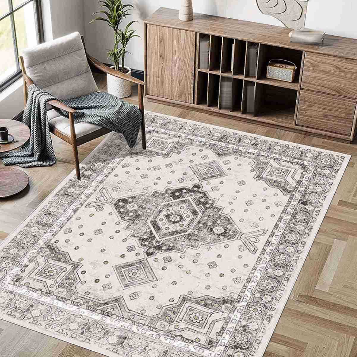 センターラグ ペルシャ風 200*300CM ラグ 宮廷風 カーペット 洗える エスニック ラグマット リビングマット 花 防滑 北欧風 吸湿性 防ダニ 防音 低反発 子供部屋用 オシャレ 床暖房 ホ