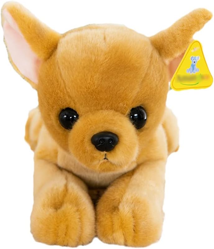 チワワ 犬 本物そっくり ぬいぐるみ 抱き枕 置物 縫い包み 大きい 雑貨 ふわふわ 心地いい おもちゃ プレゼント インテリア ベッドサイド もこもこ イエロー 添い寝 誕生日 もちもち 30cm