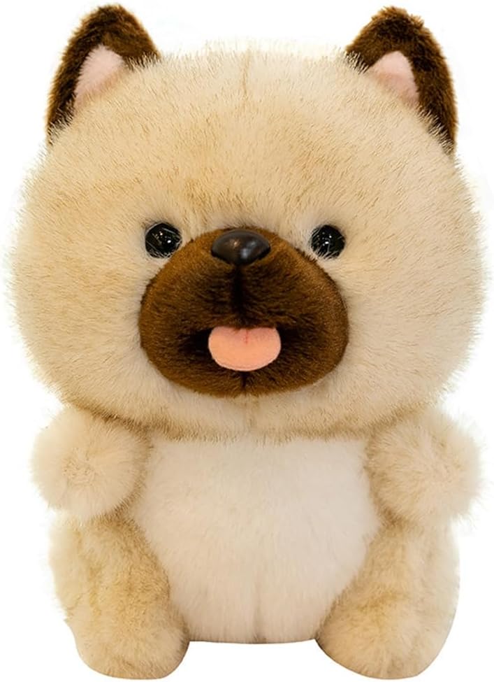 ぬいぐるみ 子犬 リアル ふわふわ かわいい 本物そっくり 動物 抱き枕 小さい 癒される 気持ちいい 可愛い 多機能 背当て ブラウン 柔らかく 添い寝 25cm*0.25kg ギフト インテリア