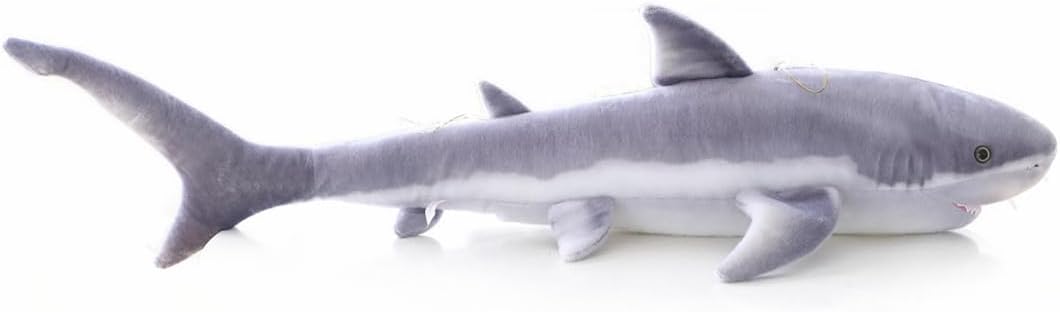 ぬいぐるみ サメ 抱き枕 海洋生物 ホオジロザメ リアル ふわふわクッション 大きい 肌触り良い 縫いぐるみ 癒し系 可愛い ベッドサイド 可愛い お祝い グレー 誕生日 子供の日 バレンタイン 60