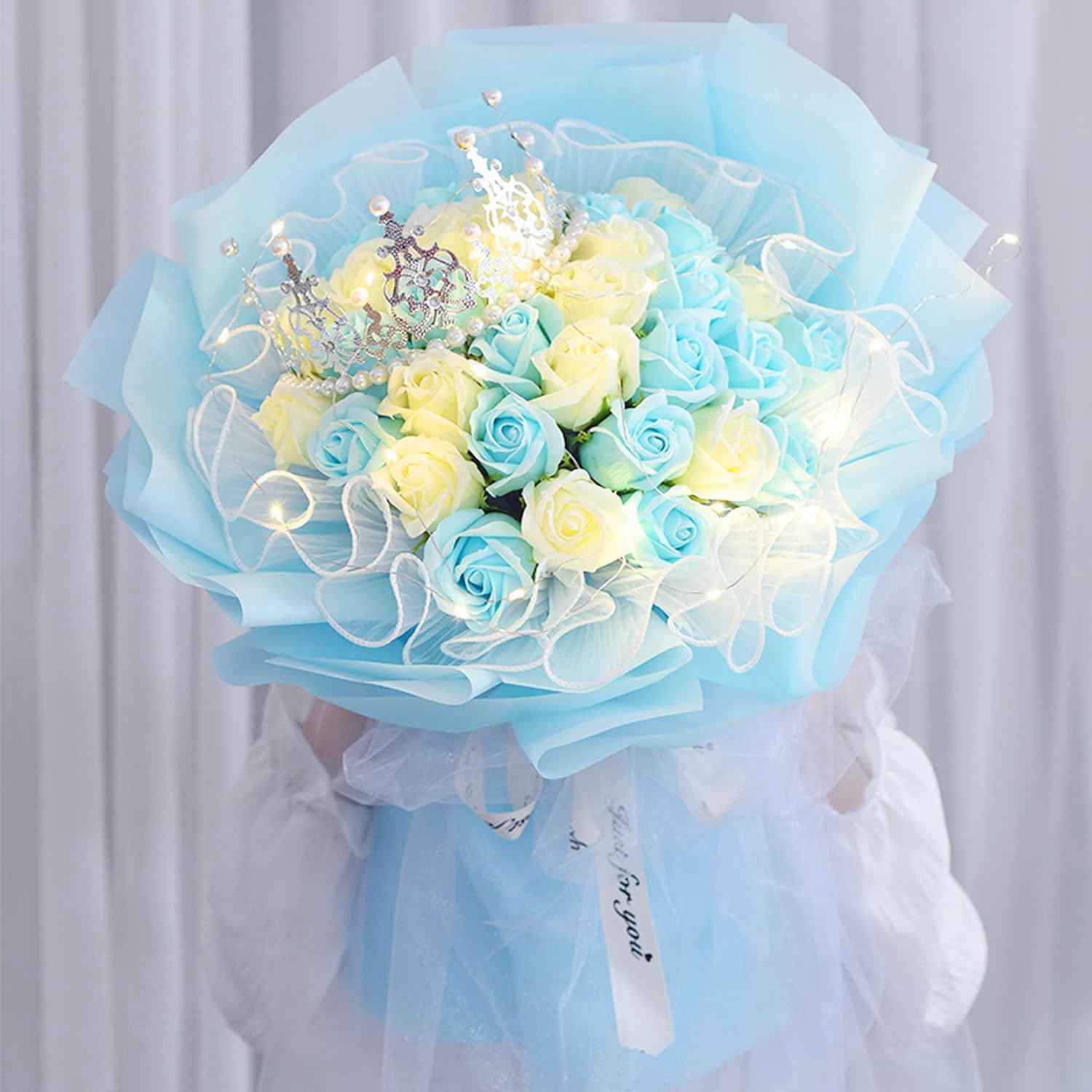 シャボンフラワー ギフト ソープフラワー 枯れない花 贈り物 フラワーソープ 造花 ギフト ソープフラワー デザイン4 花束 造花 誕生日プレゼント 42*52cm 結婚祝い 退職 送別会 発表会 敬