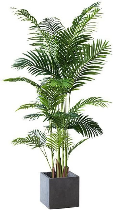 人工観葉植物 フェイクグリーン フラワー2 造花 観葉樹 人工観覧植物 シンプル 和室 洋室 オフィス 室内 窓まわり インテリア 大型 1.8m おしゃれ 人工 お祝い 父の日 アレカヤシ フェイク｜デイリーパレット店