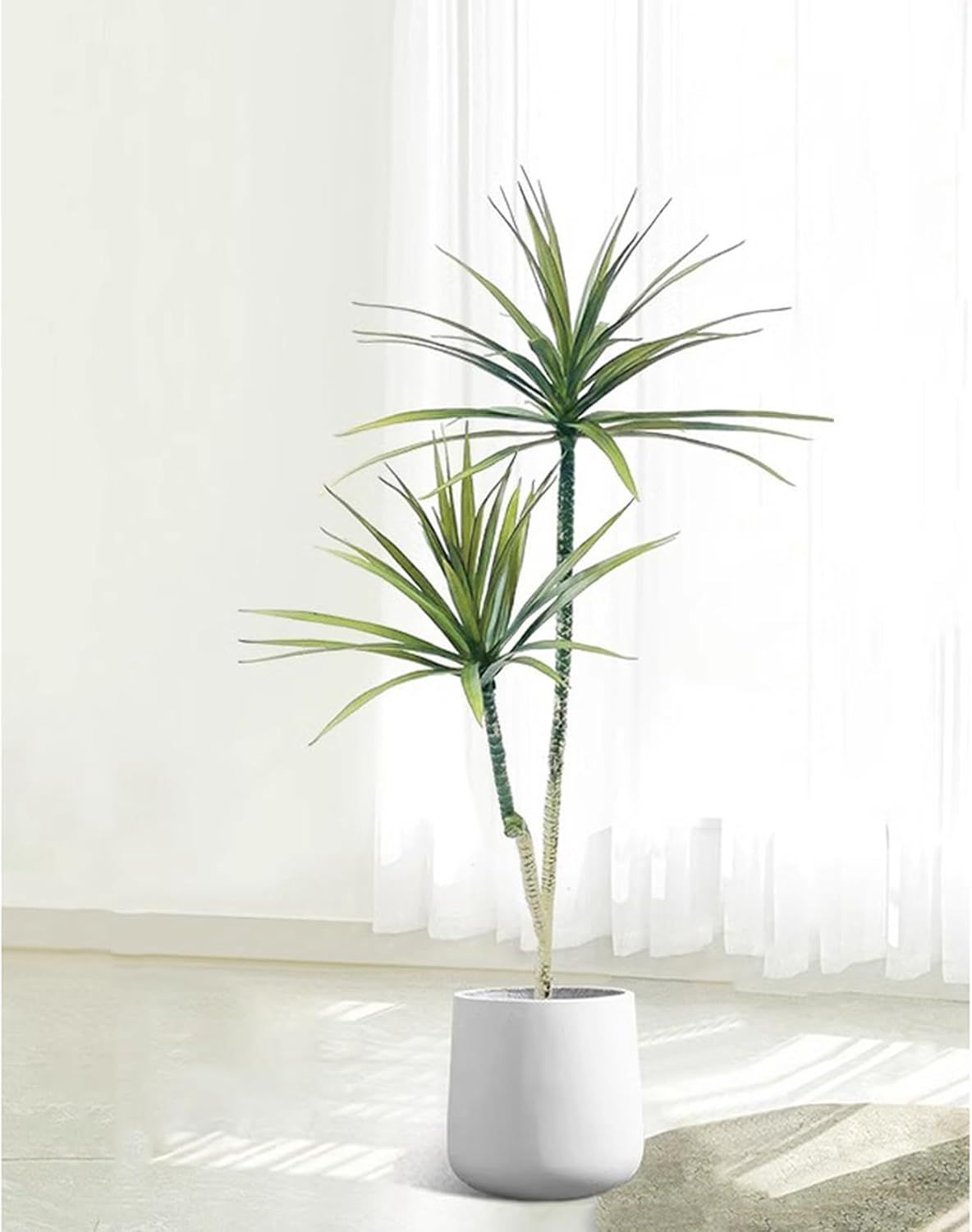 人工観葉植物 フェイクグリーン 熱帯観葉樹 フェイク ドラセナ 大型サイズ インテリア 屋内 リビング オフィス 人工観葉植物 造花 観葉樹 飾り 130cm 世話いらず 水やり不要 オフィス ホーム