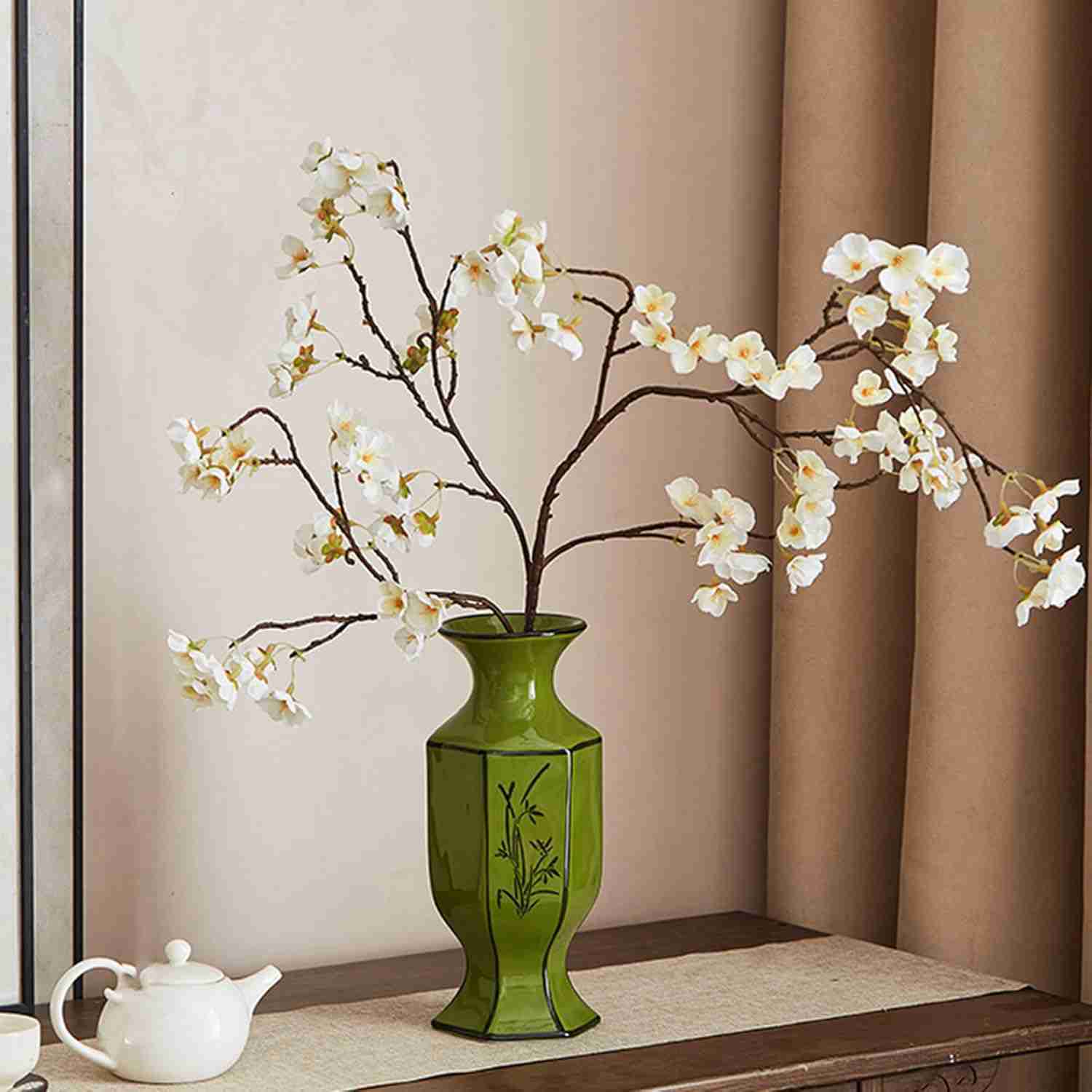 造花 一輪挿し シルクフラワー フラワー2 花瓶付き F 卓上 フェイクブーケ 装飾品 花束 夏風景 リアル インテリア装飾 枯れない花 写真背景 撮影道具 人工花 リアル DIY飾り 玄関飾り 春の