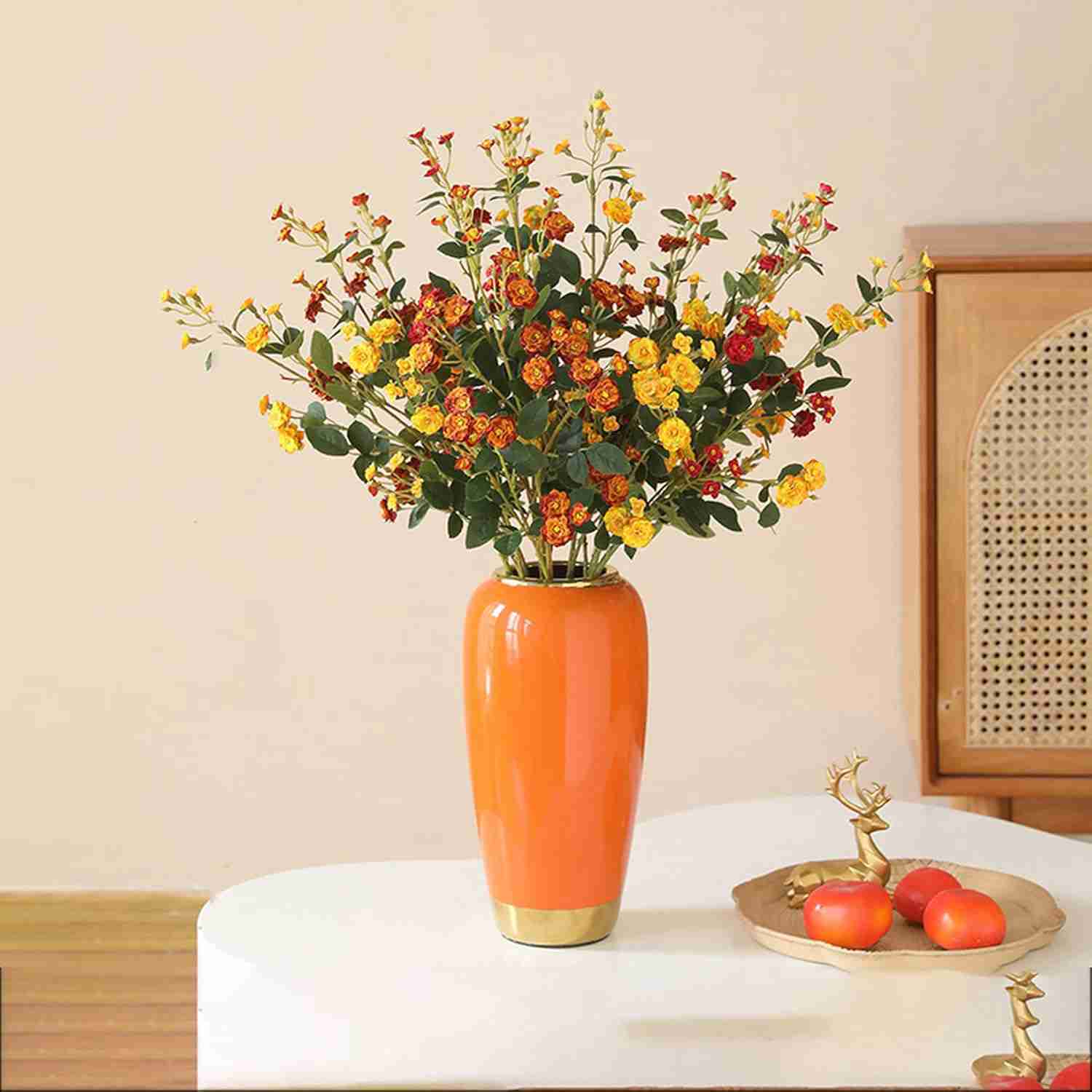 フェイクフラワー 造花 胡蝶蘭花束 長持ち 人工観葉植物 F 枯れない花 シミュレーションフラワー テーブル リビングルーム フェイクフラワー フラワーアレンジメント 本物そっくり 人工シルクローズ｜デイリーパレット店