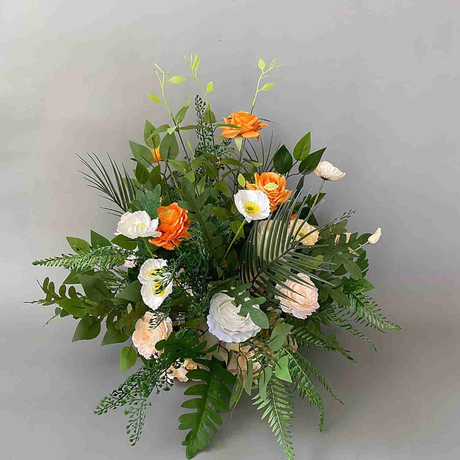 Daily Palette 造花 シルクフラワー 屋外 人工観葉植物 フラワーアレンジメント 造園 本物そっくり 目隠し F 装飾用 深の緑 カラー4 鮮やか 細工が丁寧 ナチュラル感 現代的な装飾 枯れない お手入れ簡単 フェ｜デイリーパレット店
