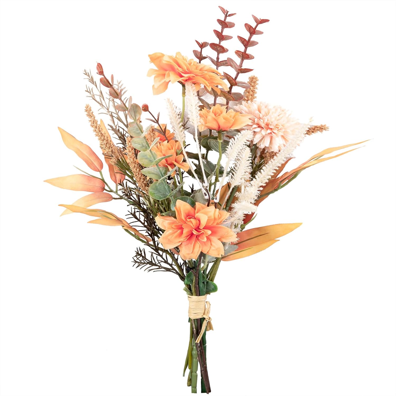 オリジナル 造花 ブーケ はなたば Flower アーティフィシャルフラワー 観葉植物 インテリア おしゃれ 秋の色 秋飾り 母の日 プレゼント ダリア 紅葉 蒲公英 ユーカリ 1束