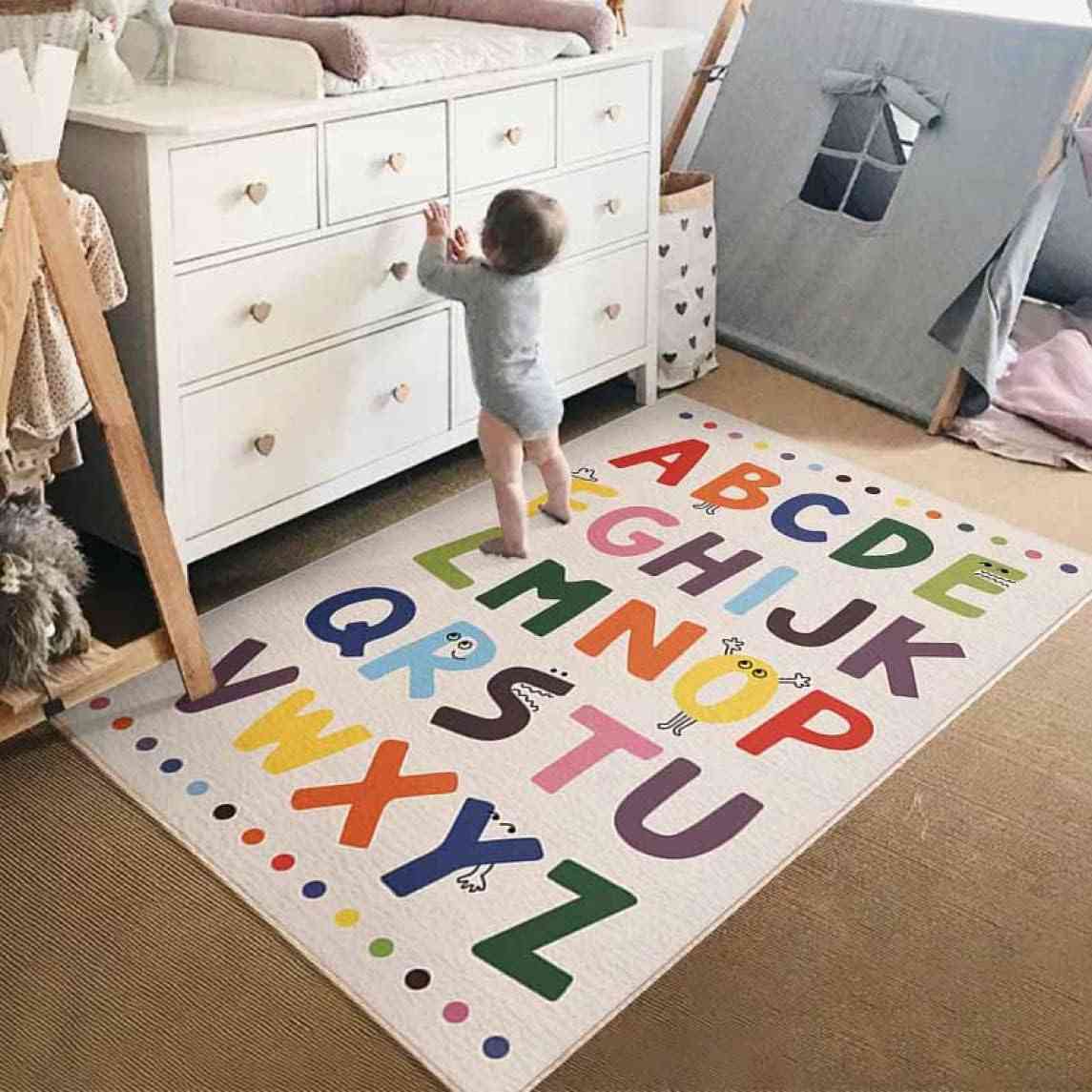 キッズラグ 低反発 120*160 プレイグラウンド 数字 道路柄 男の子 カラー 子供部屋 子ども用 キッズ ラグ カーペット デスクカーペット 数字柄 ミニカーで遊べる かわいい 長方形 入学祝い