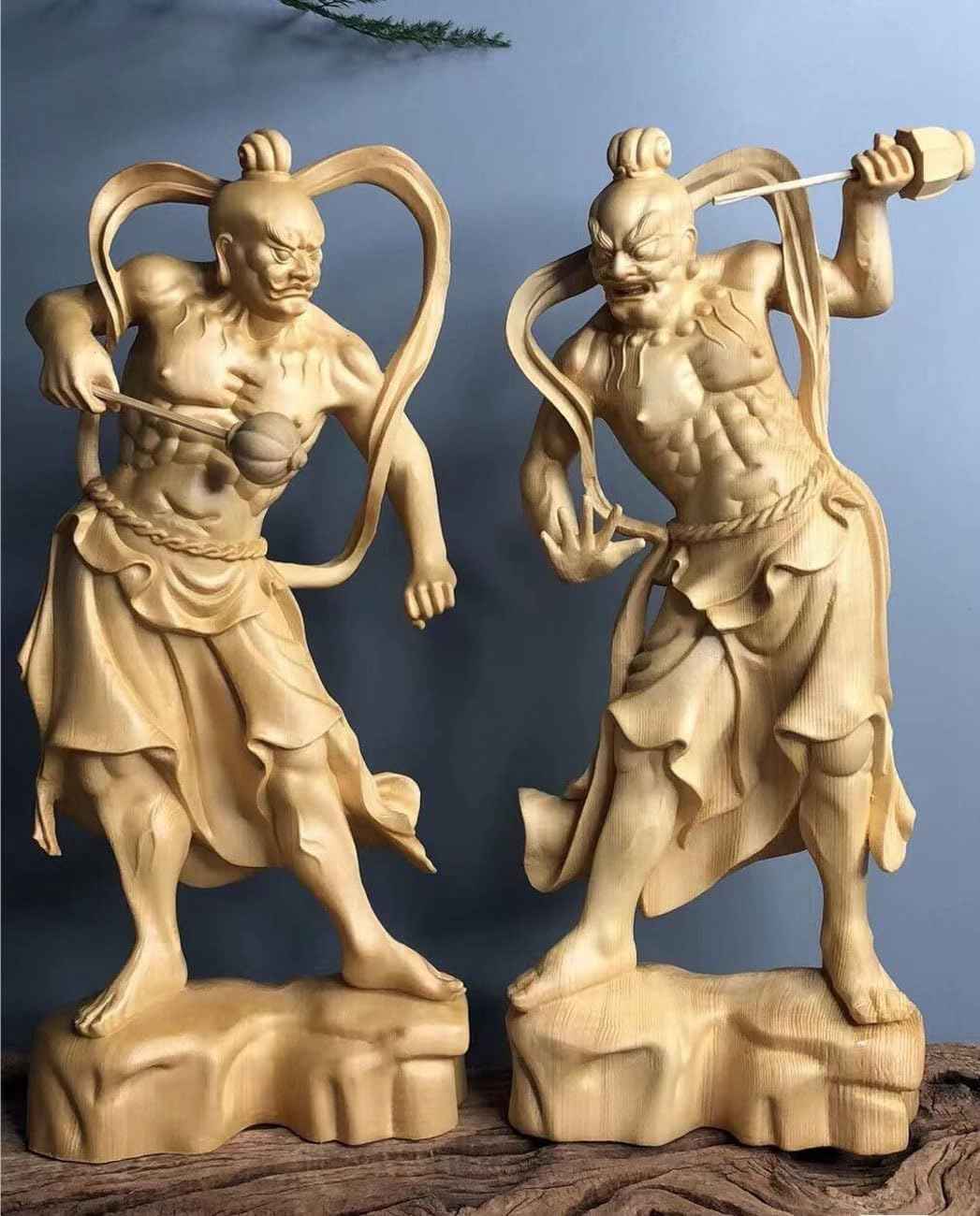 デイパレ 【dsdsad】金剛力士像 木彫り 30cm 仁王像 置物 厄除け お守り 最強 勝利 魔除け 家内安全 交通安全 開運オブジェ 風水勝運上昇 必勝お守り スポーツや受験・勝負事に 邪気を祓う守護神｜デイリーパレット店