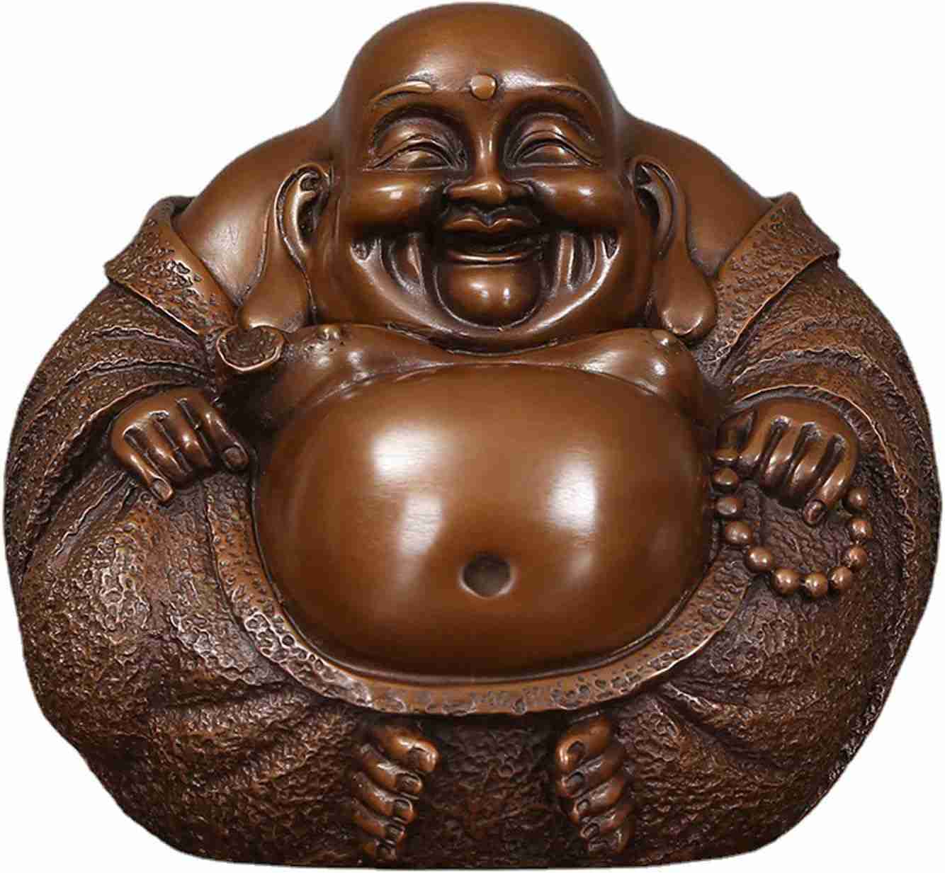 デイパレ 仏像 置物 七福神 布袋 様 銅製 金運 お守り(Size:高さ14 cm)|デイリーパレット店