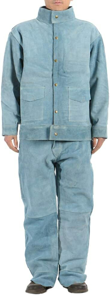 電気溶接防護服 溶接エプロン 溶接保護ジャケット 作業服 防護具 やけど 対策 防炎 アパレルスーツ 男女兼用 動きやすい