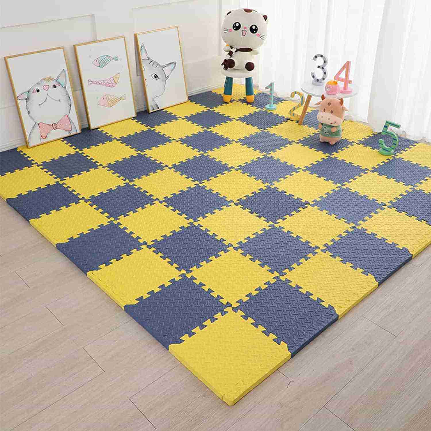 ジョイントマット 30*30*2.5*36 大判 30cm 60cm 防音 ぼうおん 安心 無地 フロアマット プレイマット クッション マット フリーカット 転倒防止 ペット 断熱 快適 天然素材