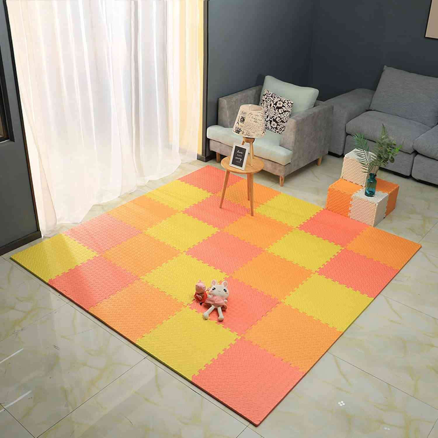 合わせ目引っ敷き 朦々たる 30×30 60x60 側面部分品 単色 床暖房装置相応う 合わせ目 立ち会い場引っ敷き プレイマット 断熱 キッズマット 引っ敷き もの言う花引っ敷き 大判 50*50*1.6*9 抗菌 ジ