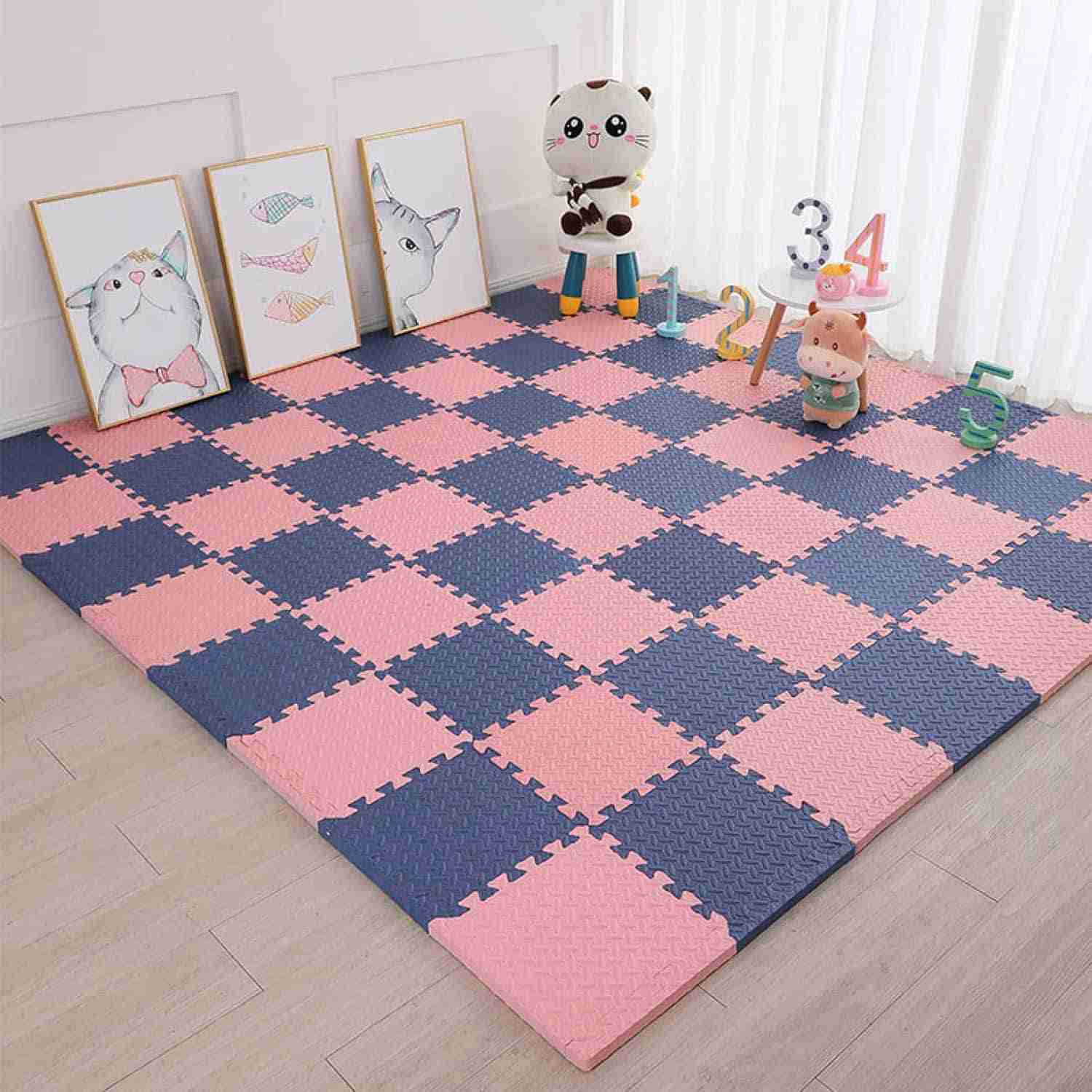 ジョイントマット 大判 30cm 60cm 60*60*1.0*10 防音 ぼうおん 安心 無地 フロアマット プレイマット クッション マット フリーカット 転倒防止 ペット 断熱 快適 天然素材