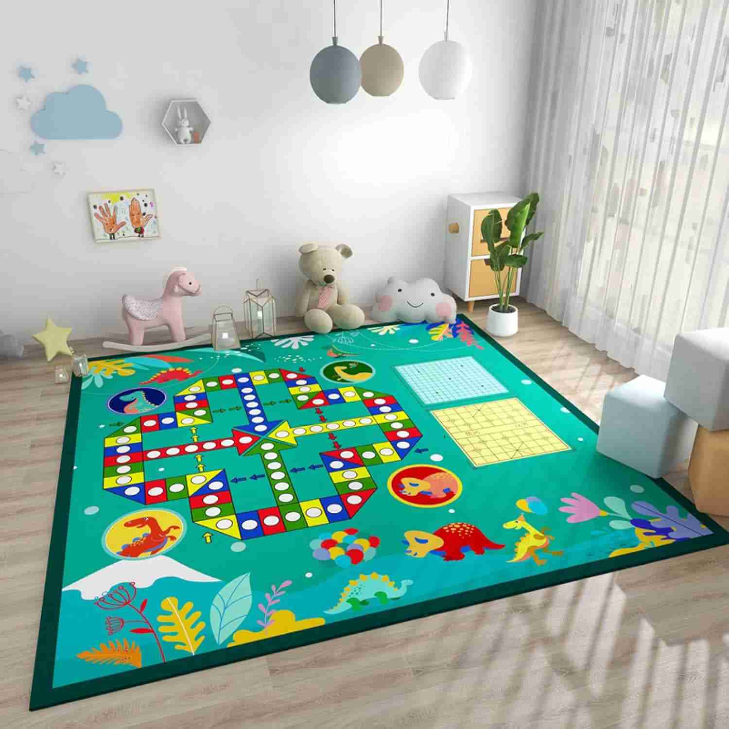 引っ敷き キッズ もの言う花つや消し 子供部屋 キッズラグ プレイルーム 洗い濯ぎ飾り気の無い 引っ敷き 臥し所 毛の荒物柄 四角四面 200*200糎 数詞柄 赤ちゃんつや消し プレイマット 命のせんたくつや消し 受けつたえる用 遊べる 色つや