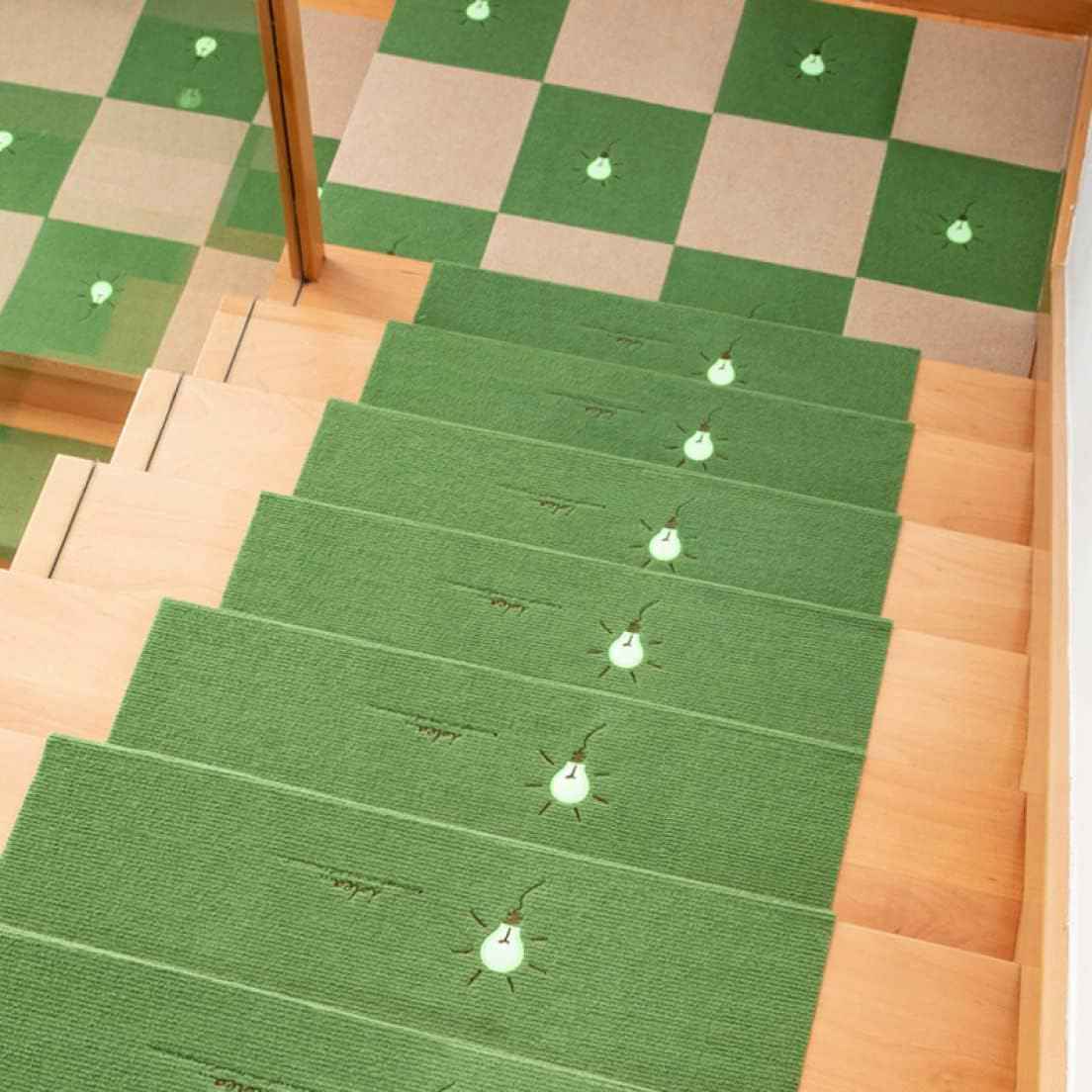 上がり段引っ敷き 15枚書き割り 緑であること 座布団 蓄光 夜行性 光る 痛いところ 安全性のある 愛玩動物 傷がつかない 通路 洗える 今めかしい 上滑り打ちきり すべらない 室内装飾 上滑り打ちきり 防音 55*22 ズレない 折