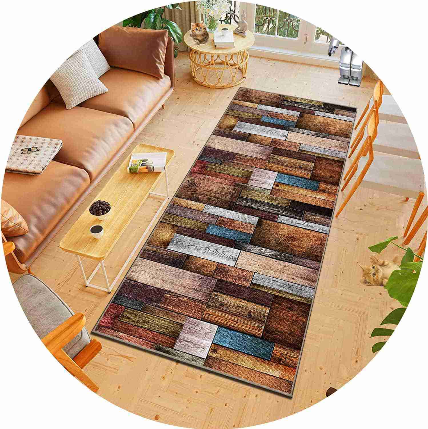 キッチンカーペット 110x460cm アイルカーペット ずれない 滑り止め付 オールシーズン リビング、ダイニング、キッチン、ペットマット、廊下、玄関などいろんな場所で使用可能｜デイリーパレット店