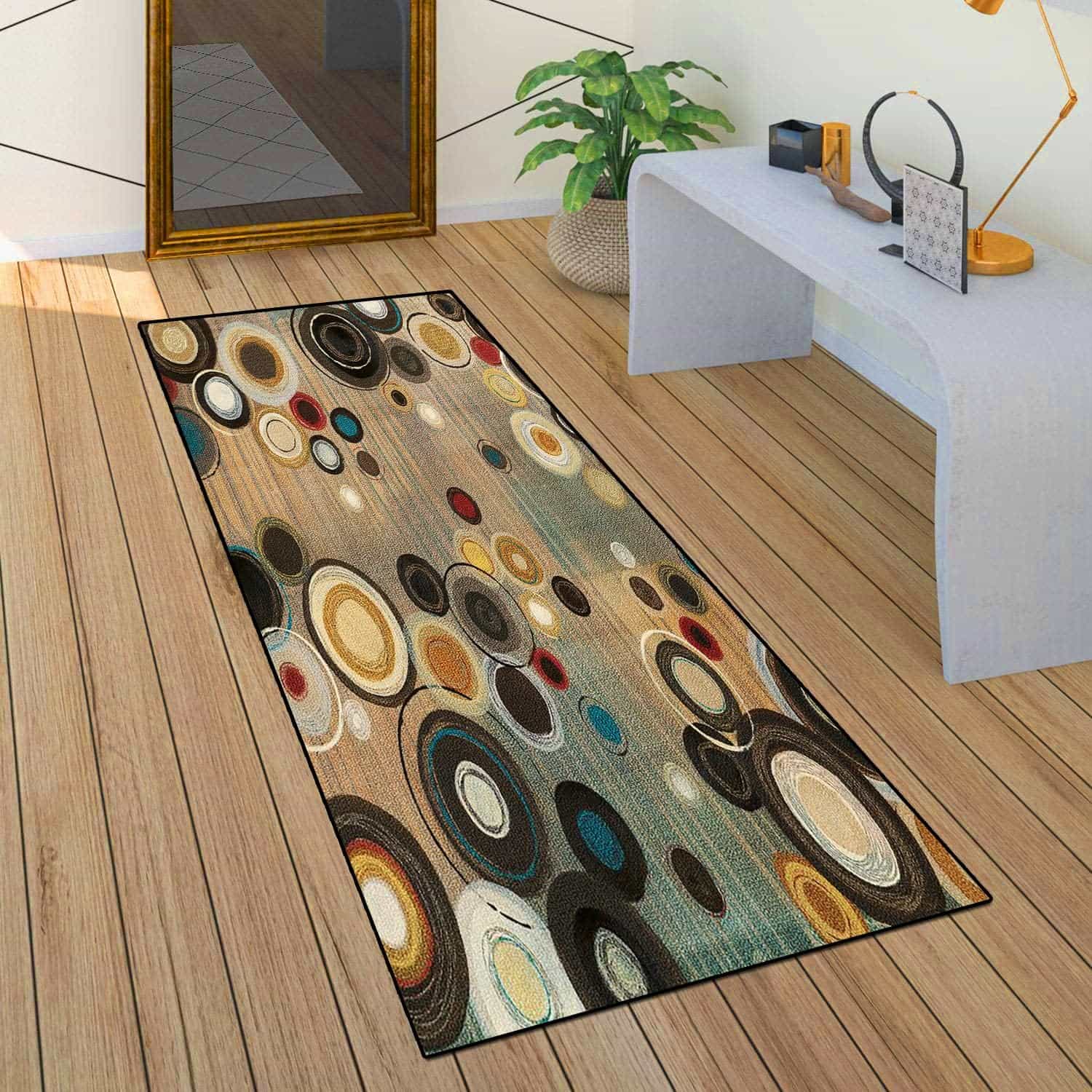 玄関マット 90x440cm 廊下敷き?階段マット べり止 滑り止め付 オールシーズン リビング、ダイニング、キッチン、ペットマット、廊下、玄関などいろんな場所で使用可能｜デイリーパレット店