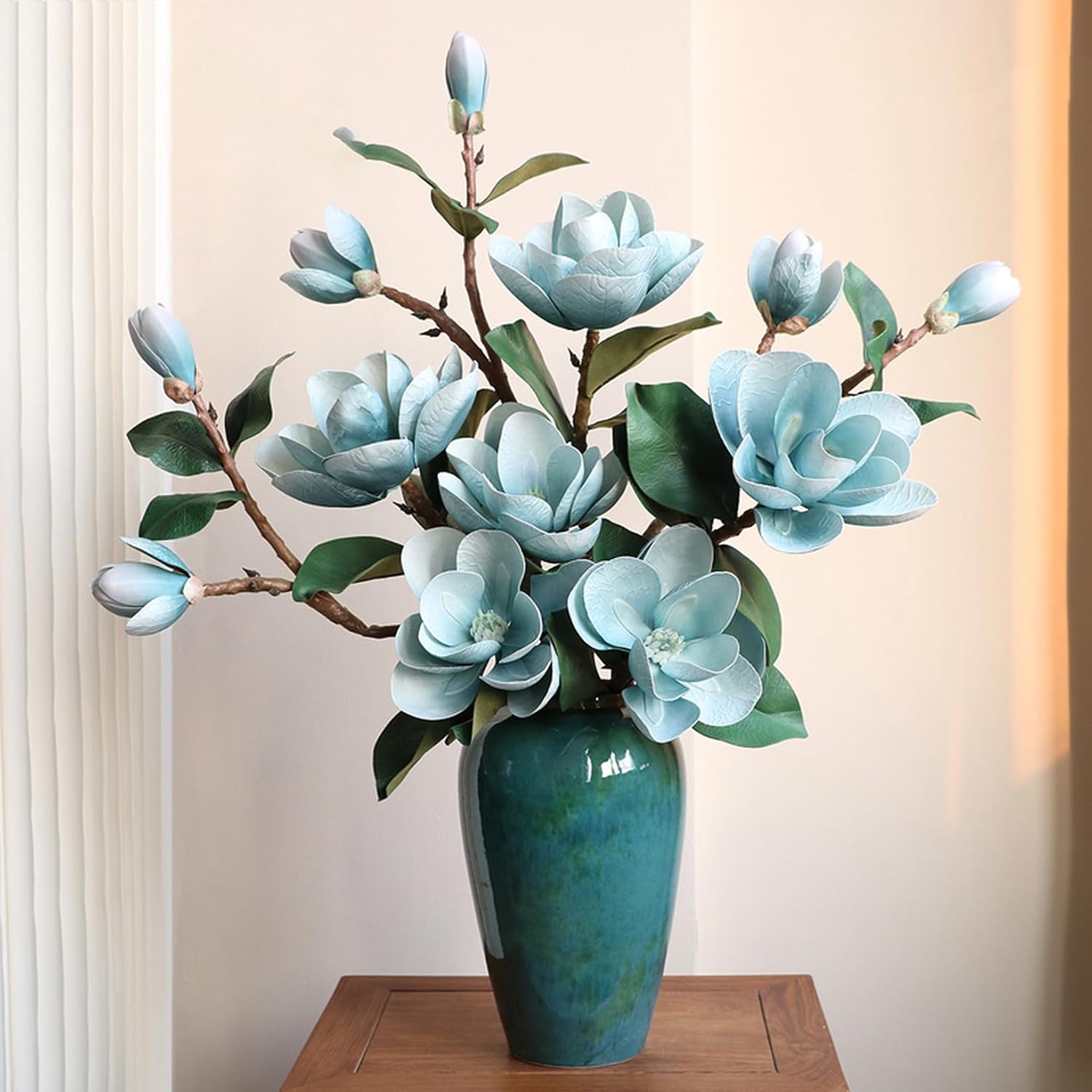 造花 ブーケ 花束 一輪挿し マグノリア フラワーアレンジメント インテリア 花瓶付き 観葉植物 インテリア飾り 装飾小物 フラワー3 置物 室内装飾 生け花 家の装飾 F 工芸品 装飾用 かわいい|デイリーパレット店