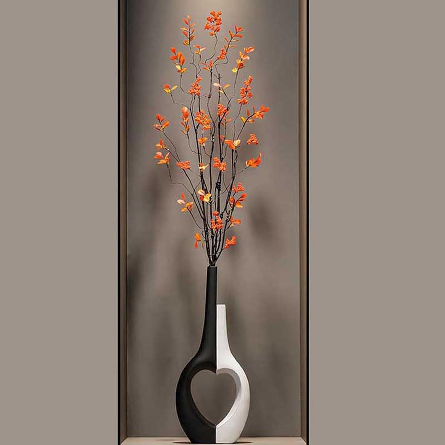 造花 生け花 14セット インテリア 卓上 テーブルセンターピース オフィス リビング 玄関 F 枯れない フラワーアレンジメントオレンジ ディスプレイ 生花見たい 本物と見間違う美しさ 繊細な造形｜デイリーパレット店