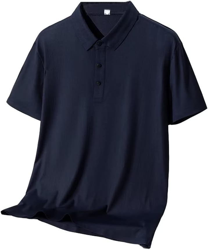 ポロシャツ メンズ 半袖 Tシャツ ストレッチ 涼しい カットソー 男性用 柔軟通気 シームレス 夏服 リブ編み 弾性 ビジネス ゴルフ スポーツ