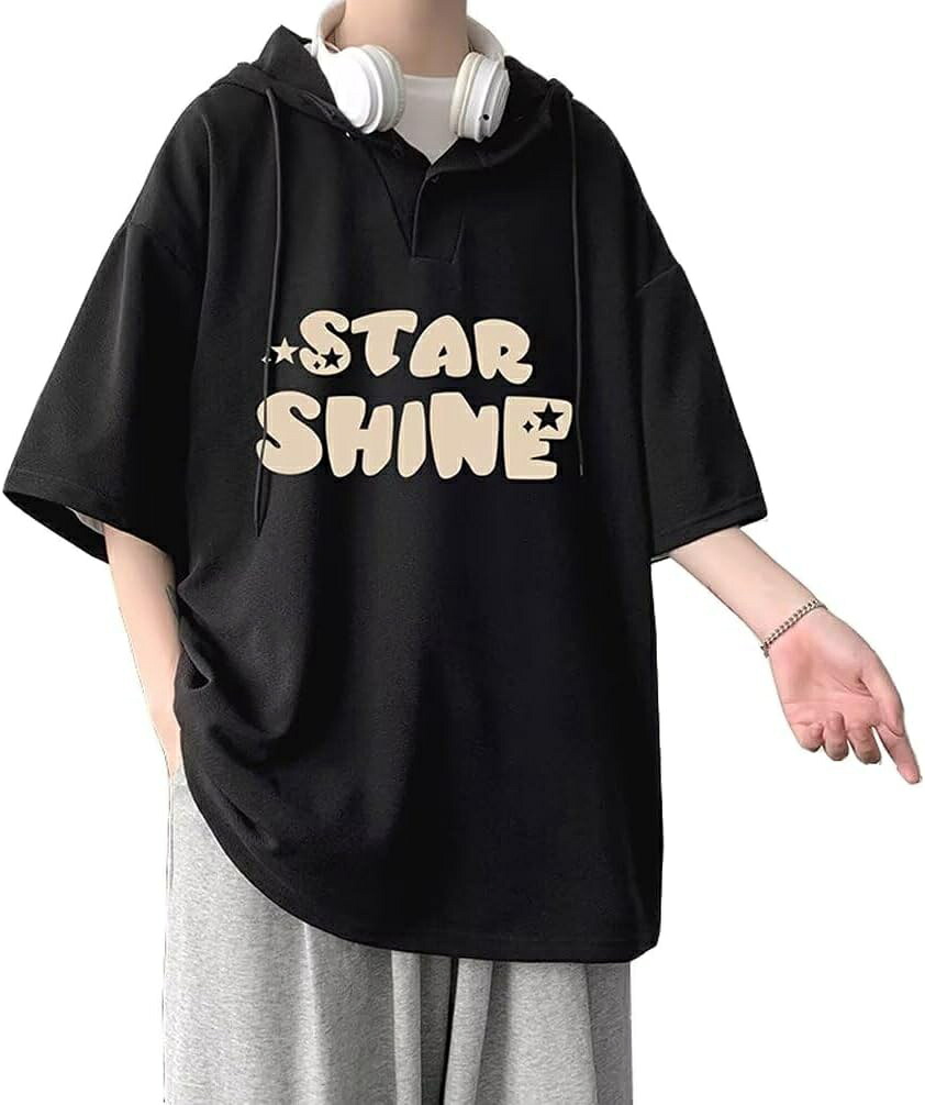 半袖パーカー カットソー メンズ プルオーバー tシャツ 通気 薄手 スウェット ゆったり カジュアル 夏
