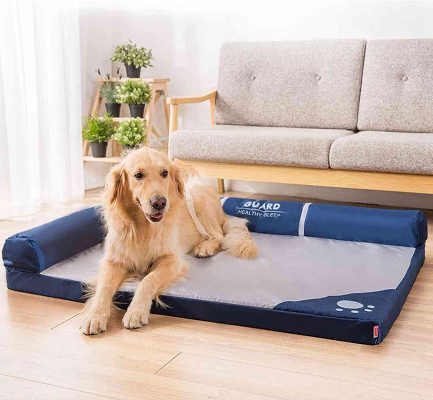 ペットソファー 犬ベッド 大型犬 ペットベッド ペットマット 夏用 通年利用 耐噛み 耐摩耗 全体取り外し 洗える 手入れ簡単 おしゃれ スクエア型 型崩れにくい 滑り止め 湿気遮断 クッション 犬
